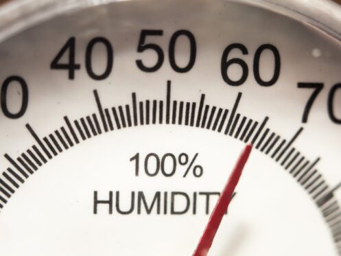 Hygrometer Displaying Humidity Before Dehumidifier Installation in Scottsboro, AL